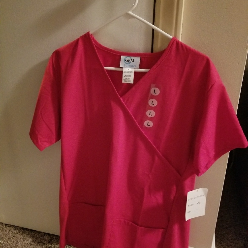 Nurse dental or pharmacy V neck Scrub top